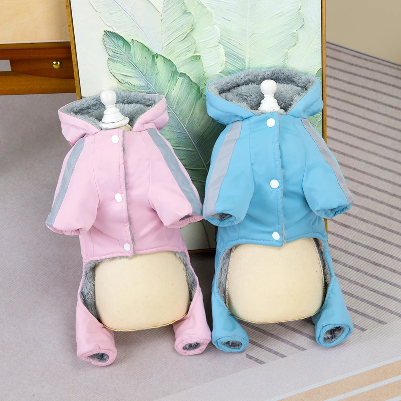 Winter Warm Dog Jumpsuit Waterproof Pet Clothes Jacket Schnauzer Chihuahua Overalls for Small Medium Dogs French Bulldog Onesies