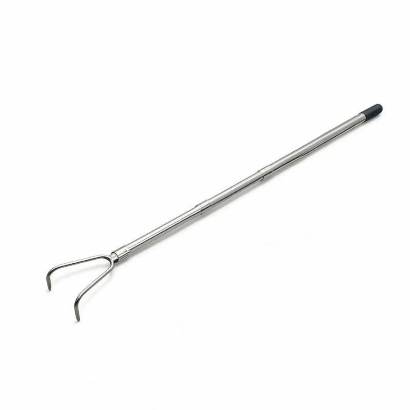 Stainless Steel Telescopic Rake for Gardening Tool and Foraging Tasks with 1.7 Meter Adjustable Reach for Outdoor Coastal Work