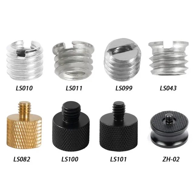 1/4 3/8 do 5/8 żeński męski gwintowany adapter do mocowania śrubowego do statywu kamera studyjna gwintowany adapter do mocowania śrubowego