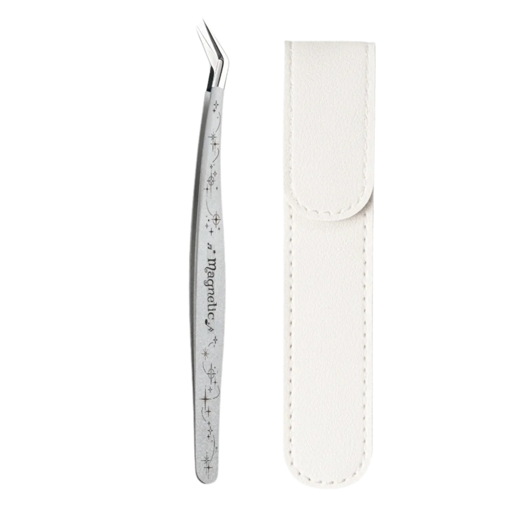 Stainless Steel Precision Tweezers Anti-static Cartoon Craft Tweezers Non Slip Grip High Precision Eyelash Curler