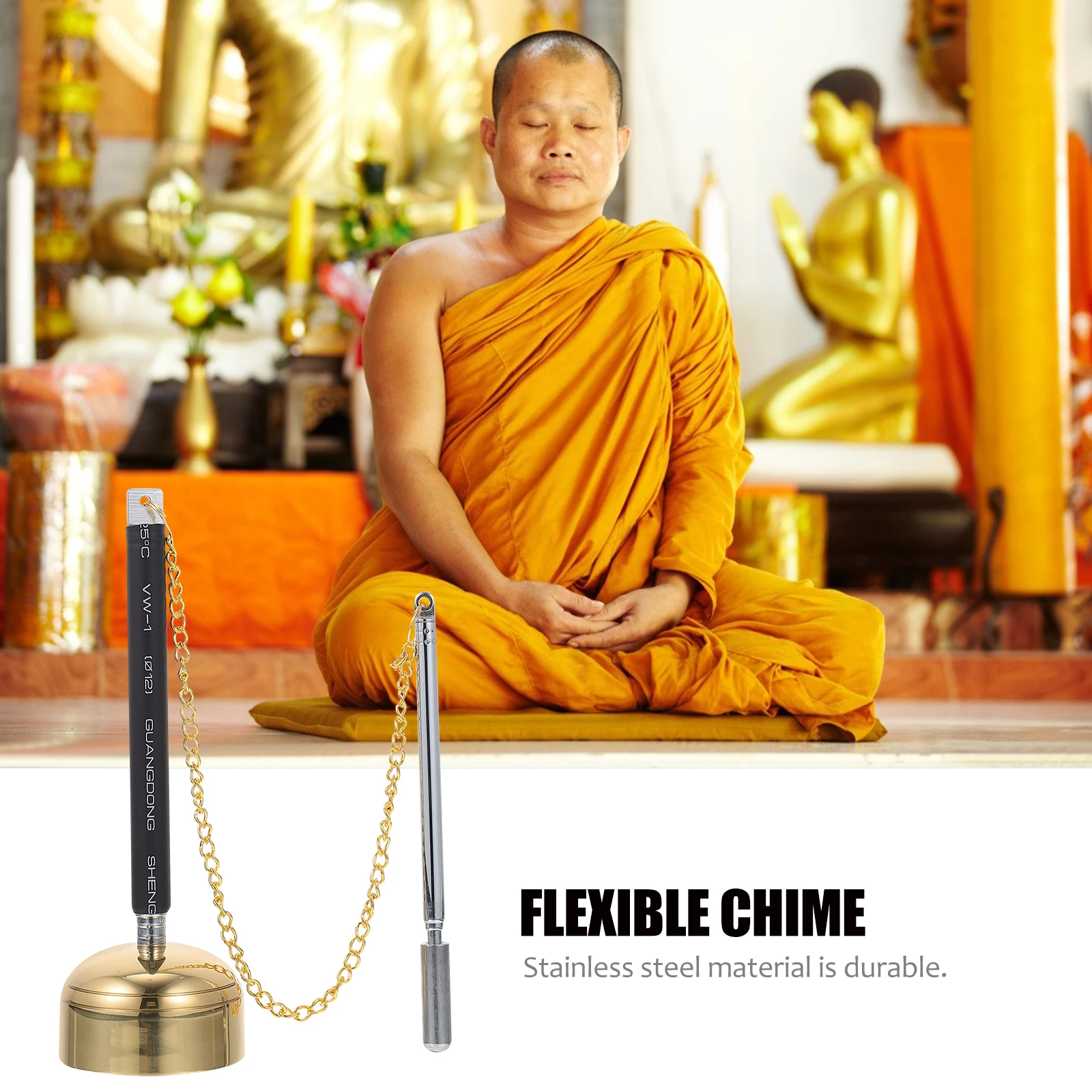 

1pc Wooden Fish Buddha Utensil Temple Using Delicate Chime Instrument For Meditation Healing Accessories Ritual Dharma