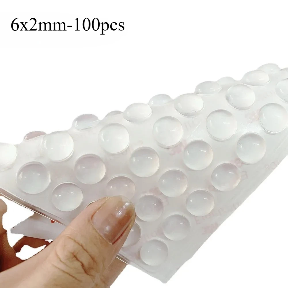 100-Piece Door Buffer Pads – Silicone Self-Adhesive Bumpers for Cabinet, Furniture, Anti-Slip Protection