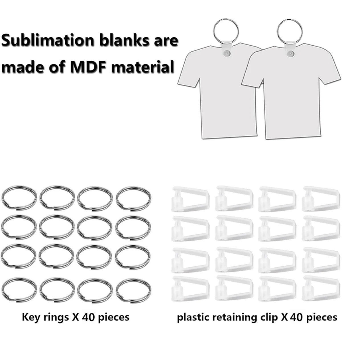 40 Pack Sublimation Keychain Blanks MDF Double Sided Heat Transfer Football Sublimation Keychains Blanks Bulk, A TQ