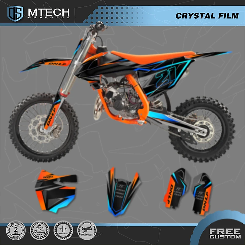 

DSMTECH на заказ мотокросс графический фон наклейки наборы для KTM SX85 SX 85 2018 2019 2020 2021 2022-2024 007