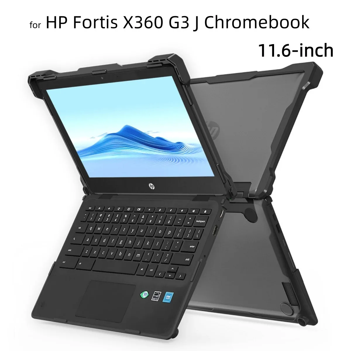 

Hard Shell Laptop Case for HP Fortis x360 11 inch G3 J Chromebook (2in1) Laptop Cover Drop Tested Rugged Shockproof Bumpers