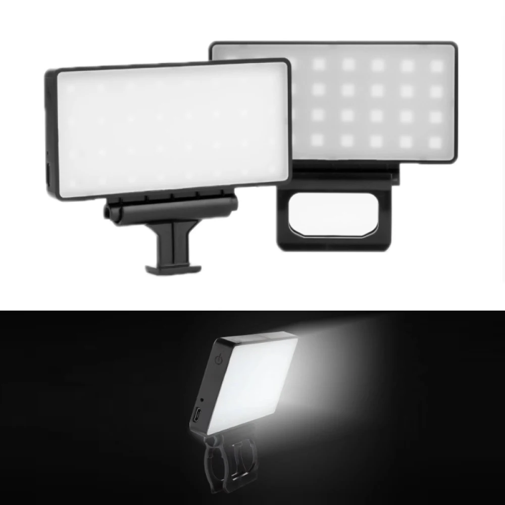 Outdoor Live Photography Multi-angle Brightness Adjustment Mobile Phone Fill Light, Specification: Monochrome White / RGB Light