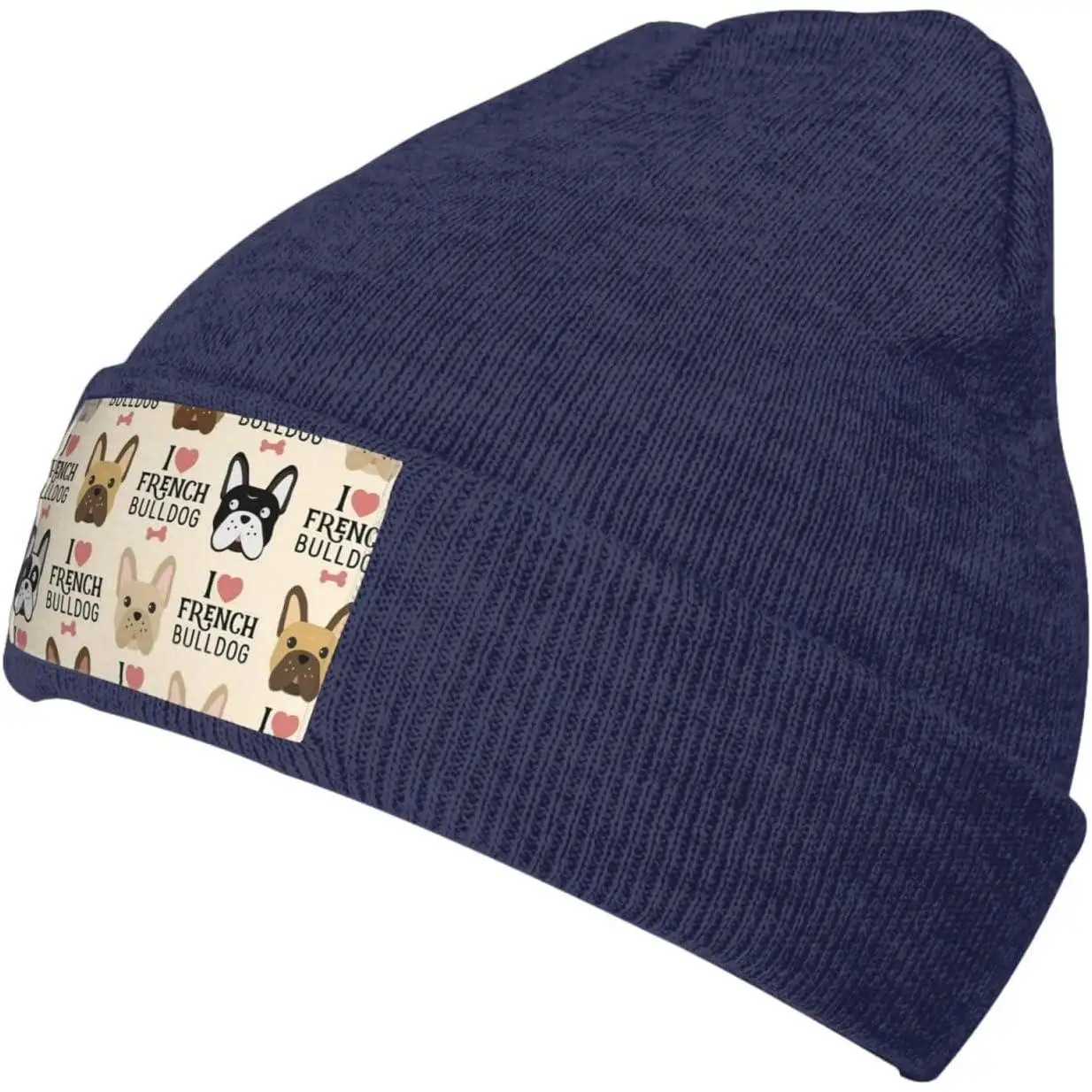 

Dog Print Unisex Knitted Hat Daily Hat Birthday Theme Elasti Beanie Cap Outdoor Leisure Soft Warm Winter Hat Stretch Knit
