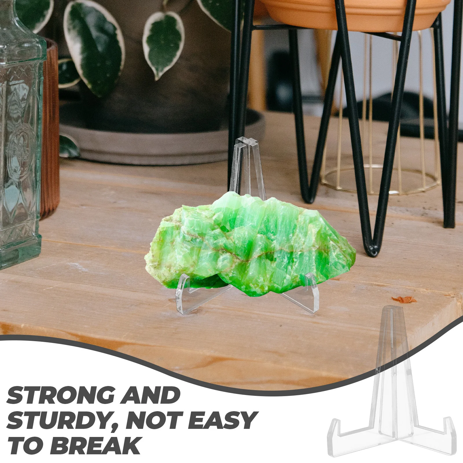 

2Pcs Acrylic Display Racks for Porcelain Cup Storage Transparent Plate Holder Stand for Tea Cake Jade Display Home Decor