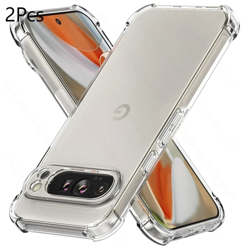 

2pcs Ultra-Thin Anti-Knock Camera Protection Case for Google Pixel9 Pixel 9 Pro XL Pixle 9th ProXL 5G Clear Shockproof TPU Soft