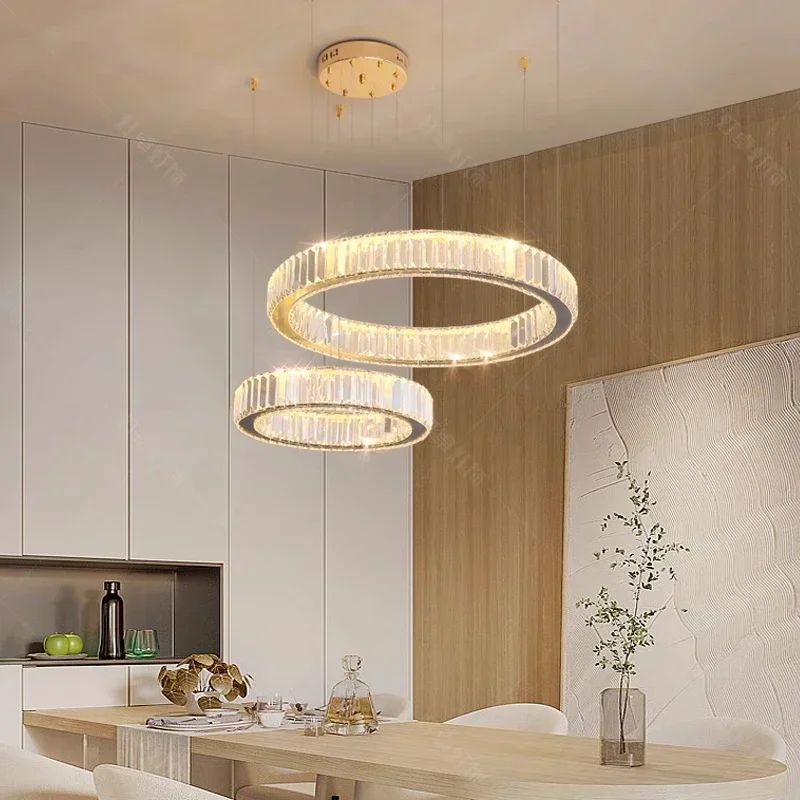 

Golden Ceiling Lamp Modern Luxury Crystal Led Chandelier Lighting Fixture For Dining Room Living Kitchen Bedroom