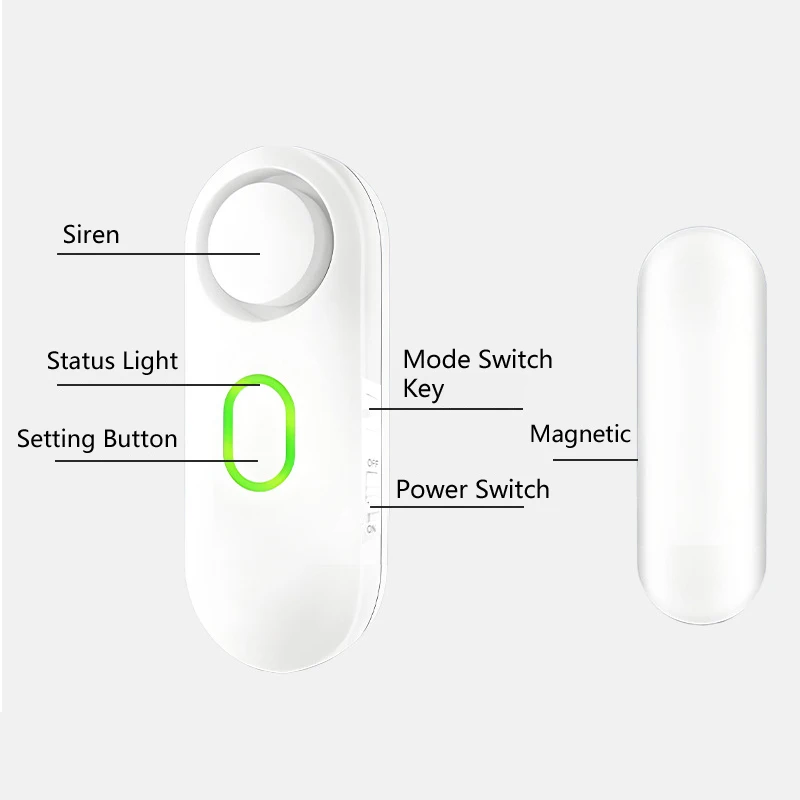 Draadloze deursensor Open raamdetector Welkom Herinneringsapparaat 120dB Afstandsbediening Smart Home Security Inbraakalarm
