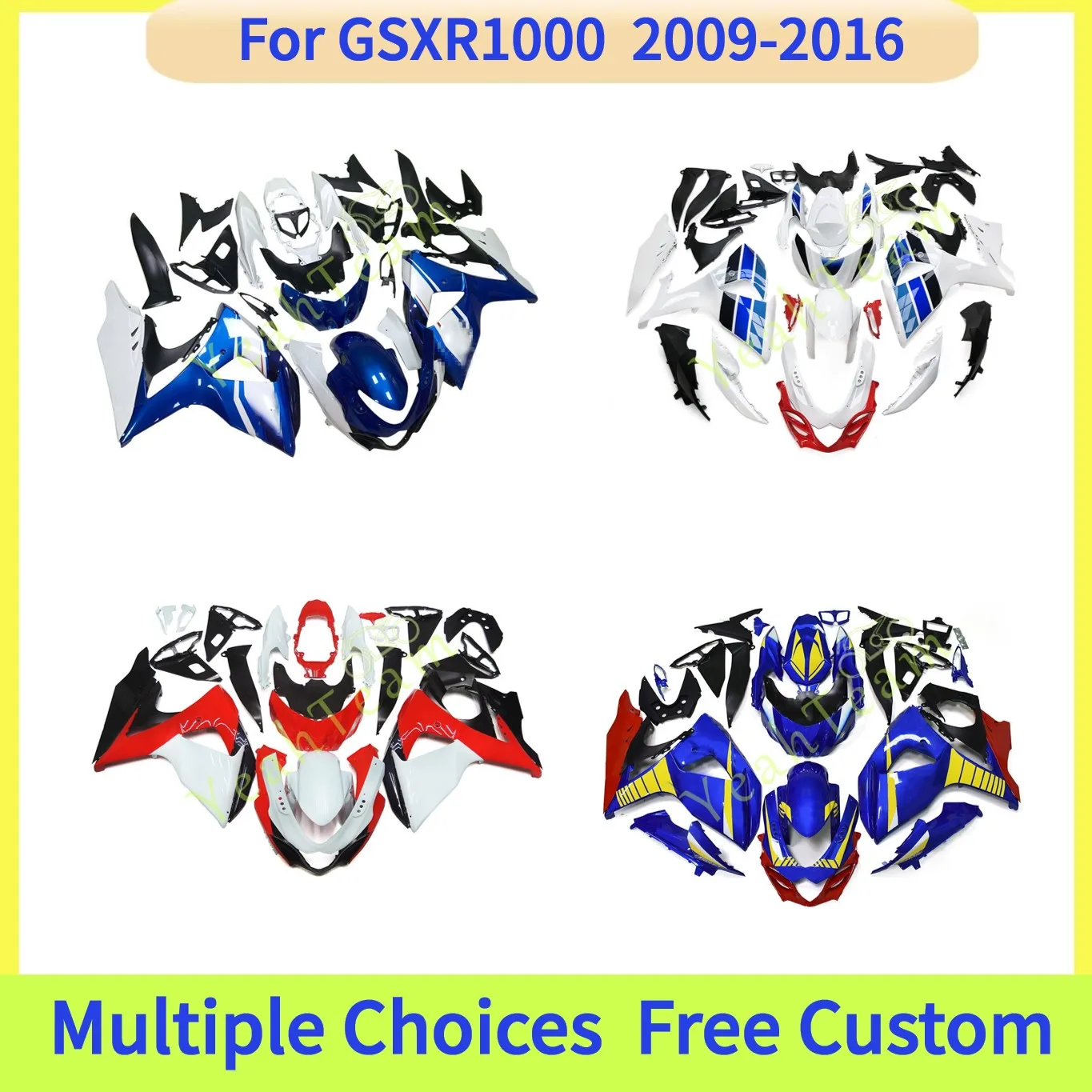 

Customization Motorcycle Fairing Kit Fit For GSXR1000 2009 2016 2012 2013 2014 2015 K9 GSXR 1000 09-16 Bodywork Replacement set