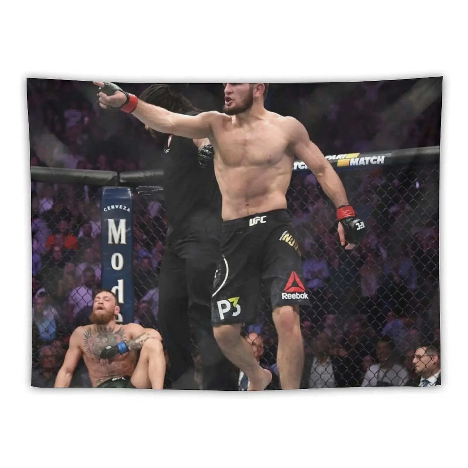 Khabib X Mcgregor Fight Still Tapestry Living Room Decoration Wallpaper Bedroom Deco Tapestry