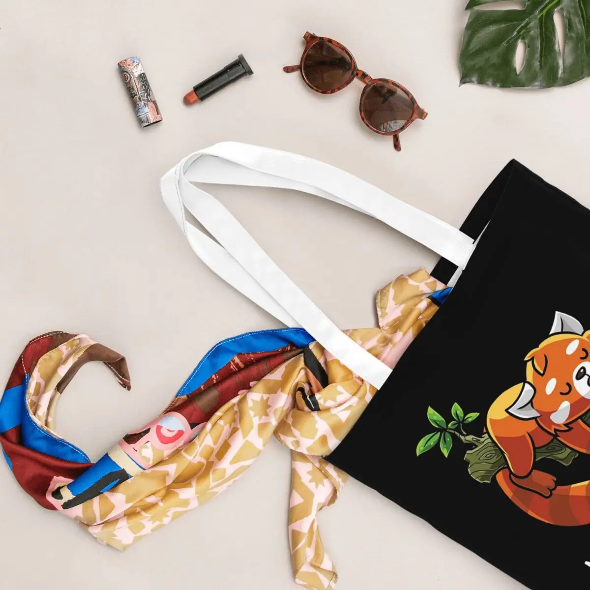 حقائب تسوق على شكل حيوانات من ريد باندا سبيريت، حقيبة يد قماشية قابلة للطي للفتيات، حقيبة كتف للسفر