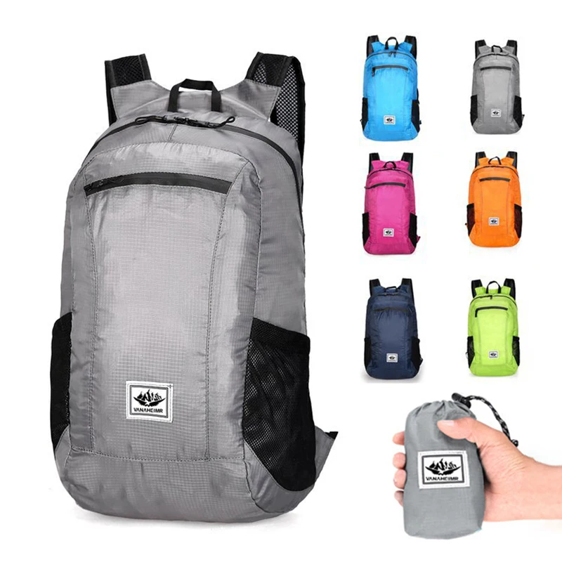 Mochila plegable portátil para montañismo, bolsa ultraligera para escalada al aire libre, ciclismo, viajes, senderismo, día, 18L