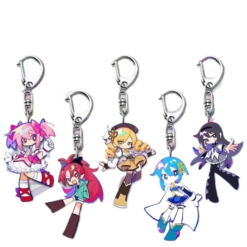 

Puella Magi Madoka Magica Kaname Madoka Acrylic Keychain Anime Backpack Pendant Bag Key Chain Ring Keyring Jewelry Fans Gifts