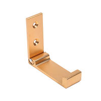 1PC Folding Hooks Wall Door Clothes Coat Hat Bags Hangers Aluminum Alloy Kitchen Bathroom Rustproof Towel Hooks Foldable Hook