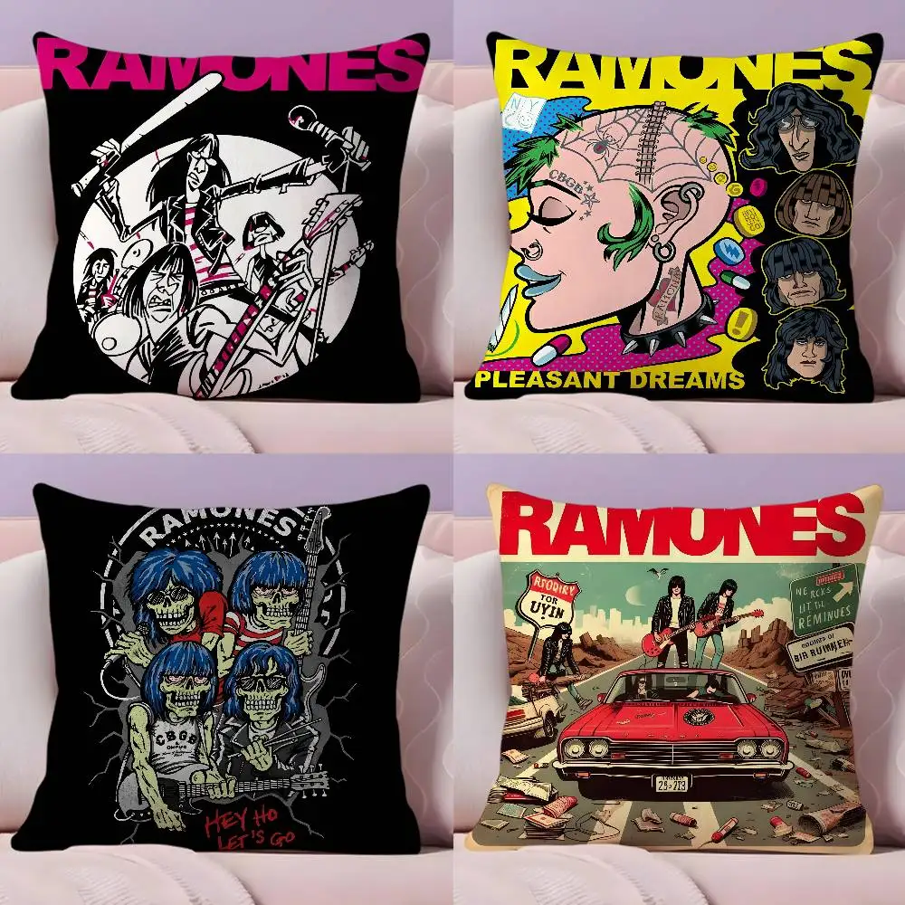 

Rock Band R-Ramones Pillow Case Ultra Soft Skin Friendly Fabric Cloud Like Comfort & Concealed Zipper