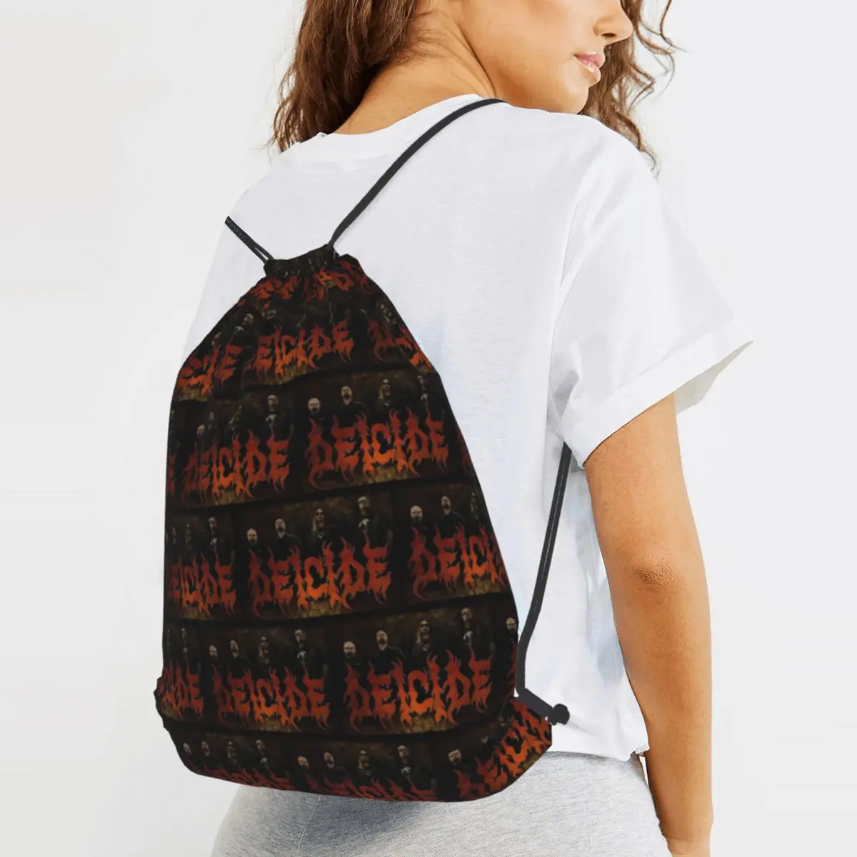 

My Favorite People 70s 80s 90s Aesthetic Backpacks Fashion Drawstring Bundle Pocket Sundries Bag Book Bags for Man Woman Student