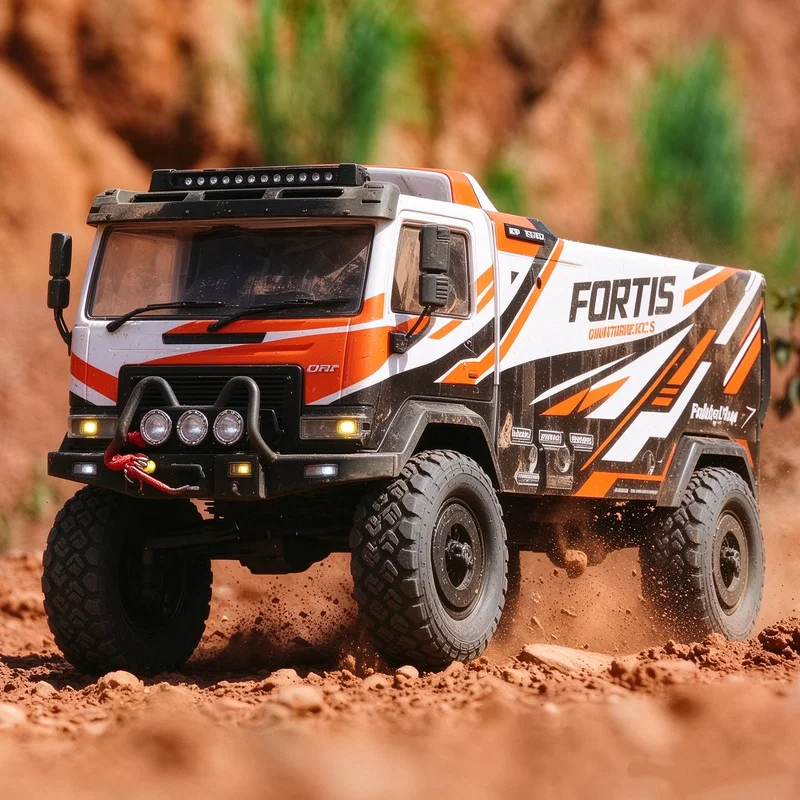 New Hobby Plus DKR-4 Fortis 1/18 Remote Control Winch Brushless Electric High Speed 4WD RC Rally Off-Road Truck Model With Light