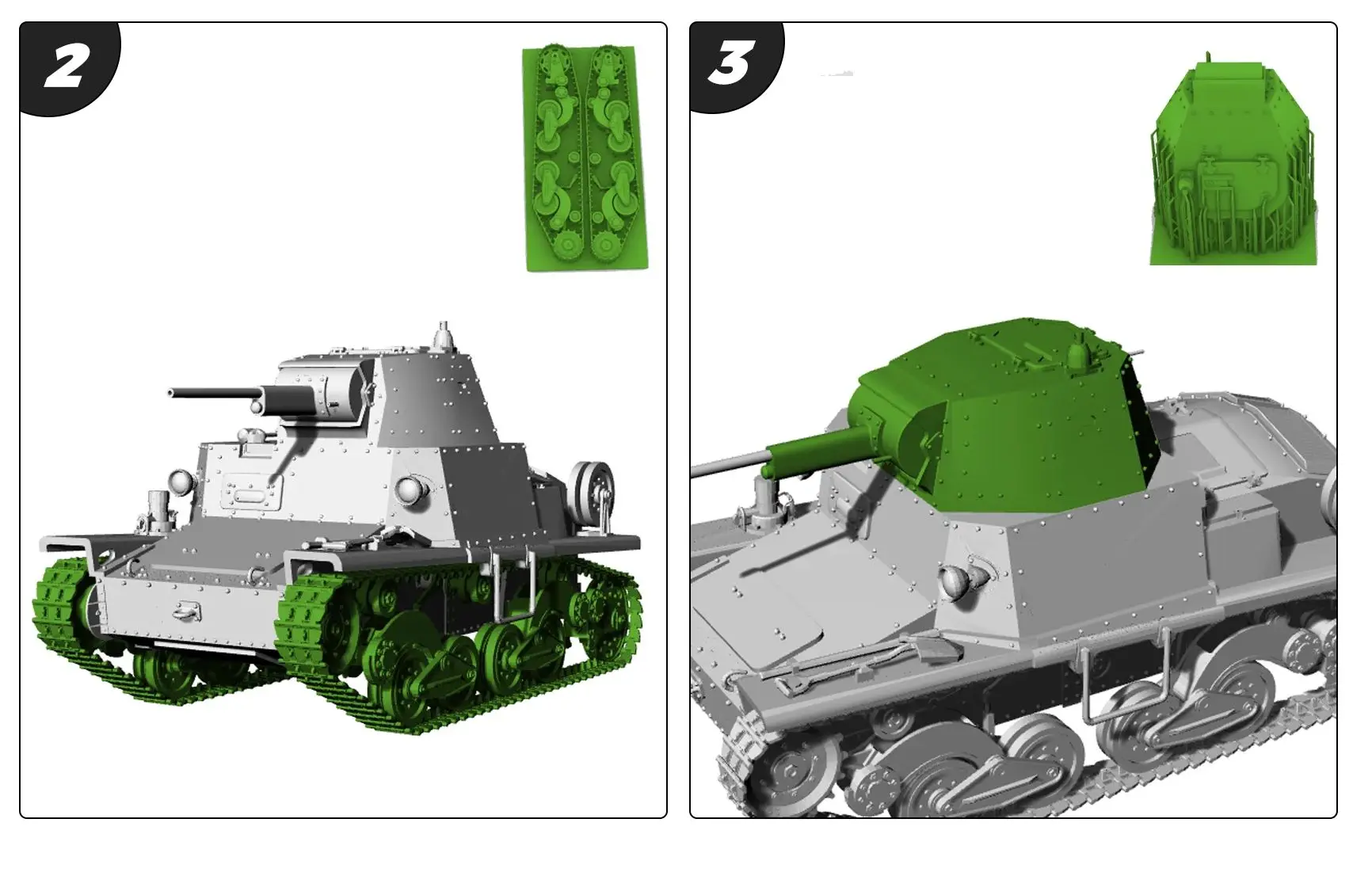 

SSMODEL SS680 1/35 1/48 1/72 1/16 Military Model Kit Italy L6/40 Light Tank