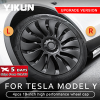 4PCS Hub Cap for Tesla Model Y 19 Inch Wheel Caps Performance  Automobile Replacemen Hubcap Full Rim Cover Accessories 2024 2023