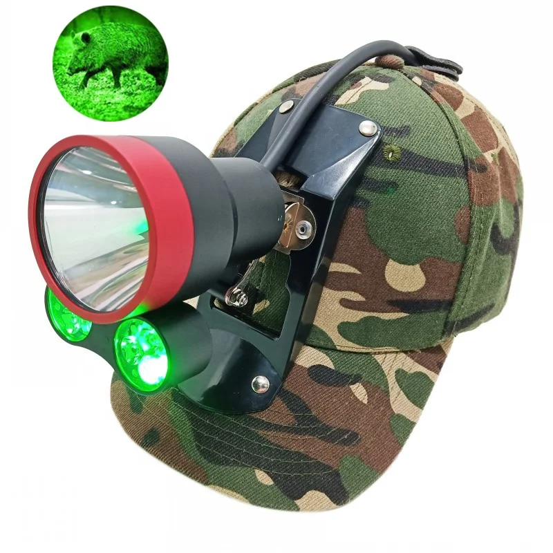 Powerful Duck Coon Deer Night Hunting Tactical Headlamp USB Rechargeable Turkey Hunting Light Flashlight Green Yellow Red White