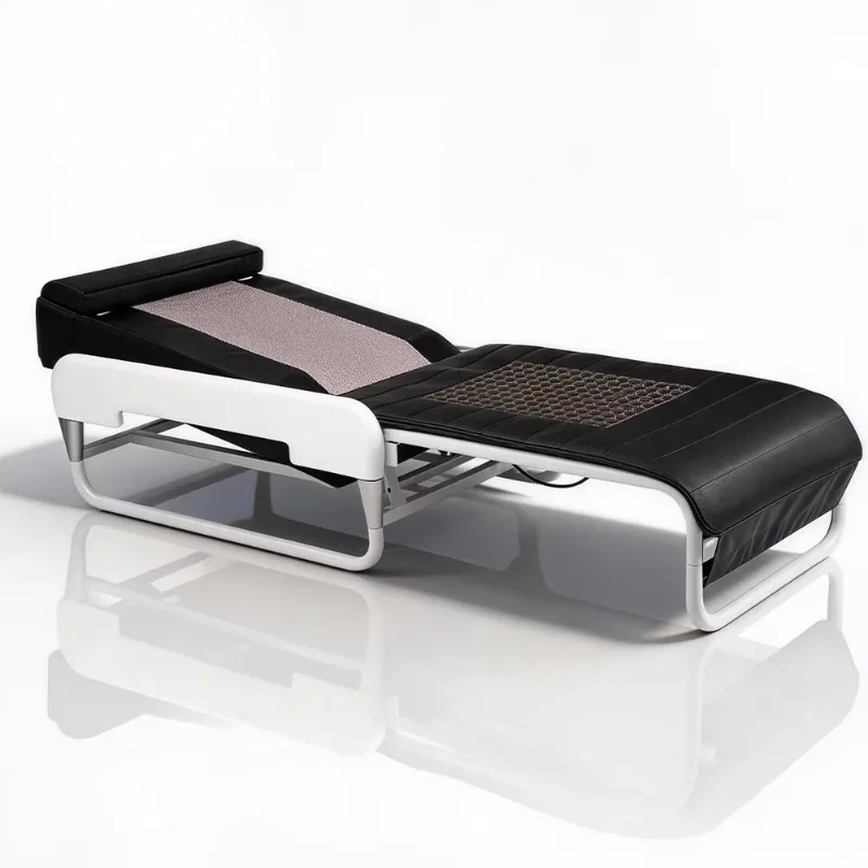 Luxury Electric Heated Jade Stone Full Body Massage Bed with Motorized Adjustment Thermal Therapy Backrest  Portable