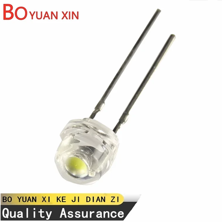 F5 Grass Hat LED Bead Positive White Light Red Blue Green Purple Crystal Element Ultra High Brightness LED Light Emitting Diode