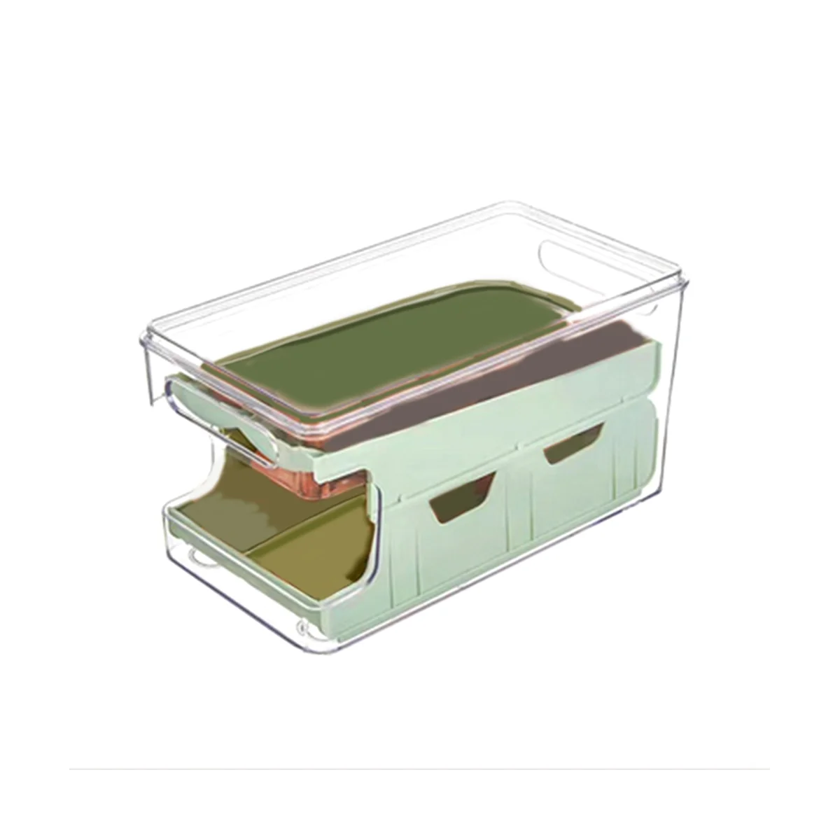 Slide Egg Box Kitchen Refrigerator Transparent Storage Box Automatic Egg Roll Fruit and Vegetable Preservation Box