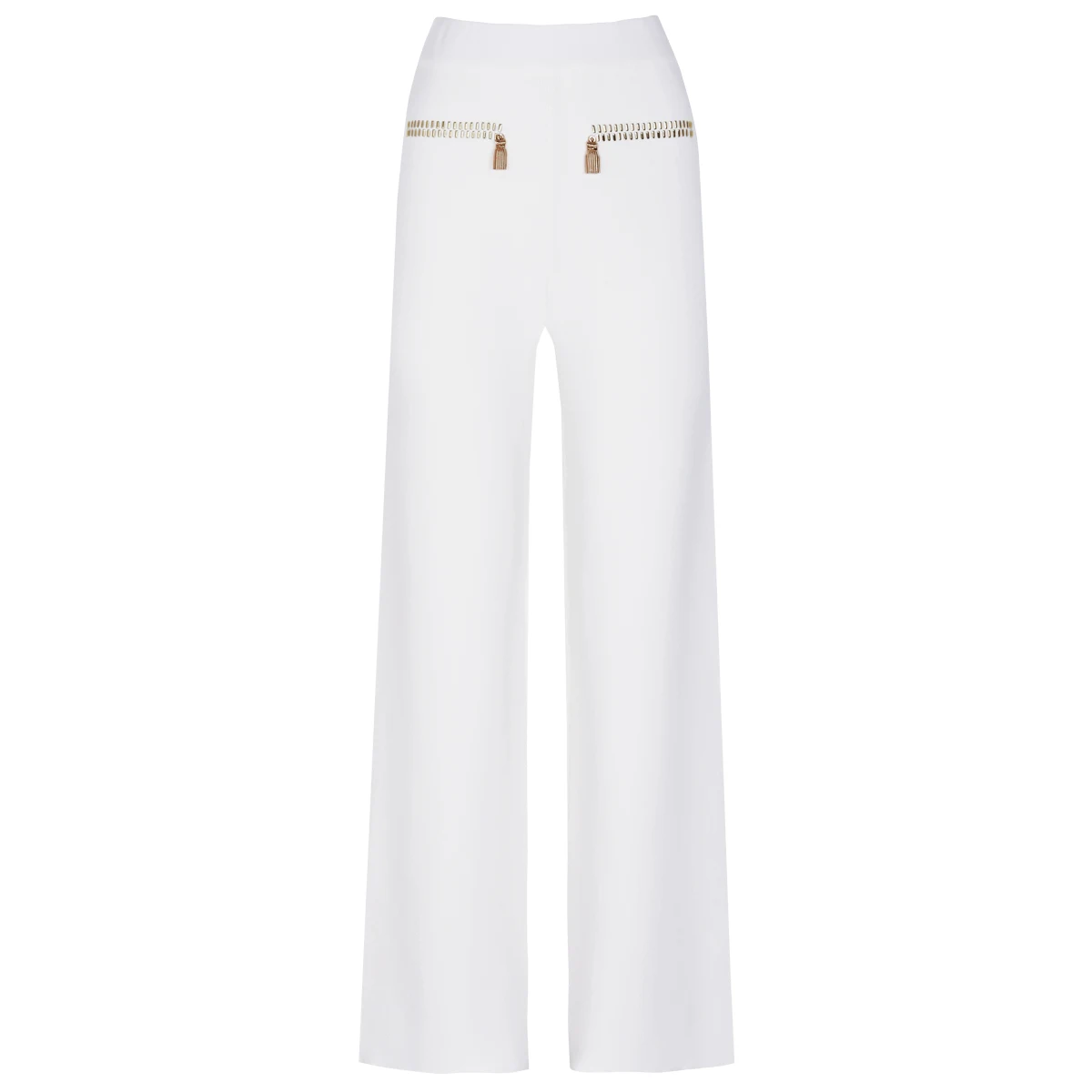 High-End-Qualität Frühling und Herbst neue Damen modische heißgepresste kleine Goldbarren-Diamanthose, gestrickte Freizeithose