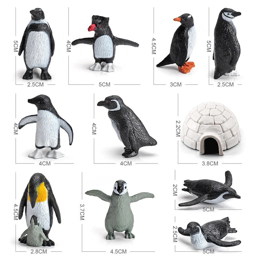 Realistische Polar Dieren, Pinguïn Groei Cyclus Model Beeldjes Speelgoed Arctic Penguins Animal Met Iglo Cijfers Speeltoestel Voor Kinderen