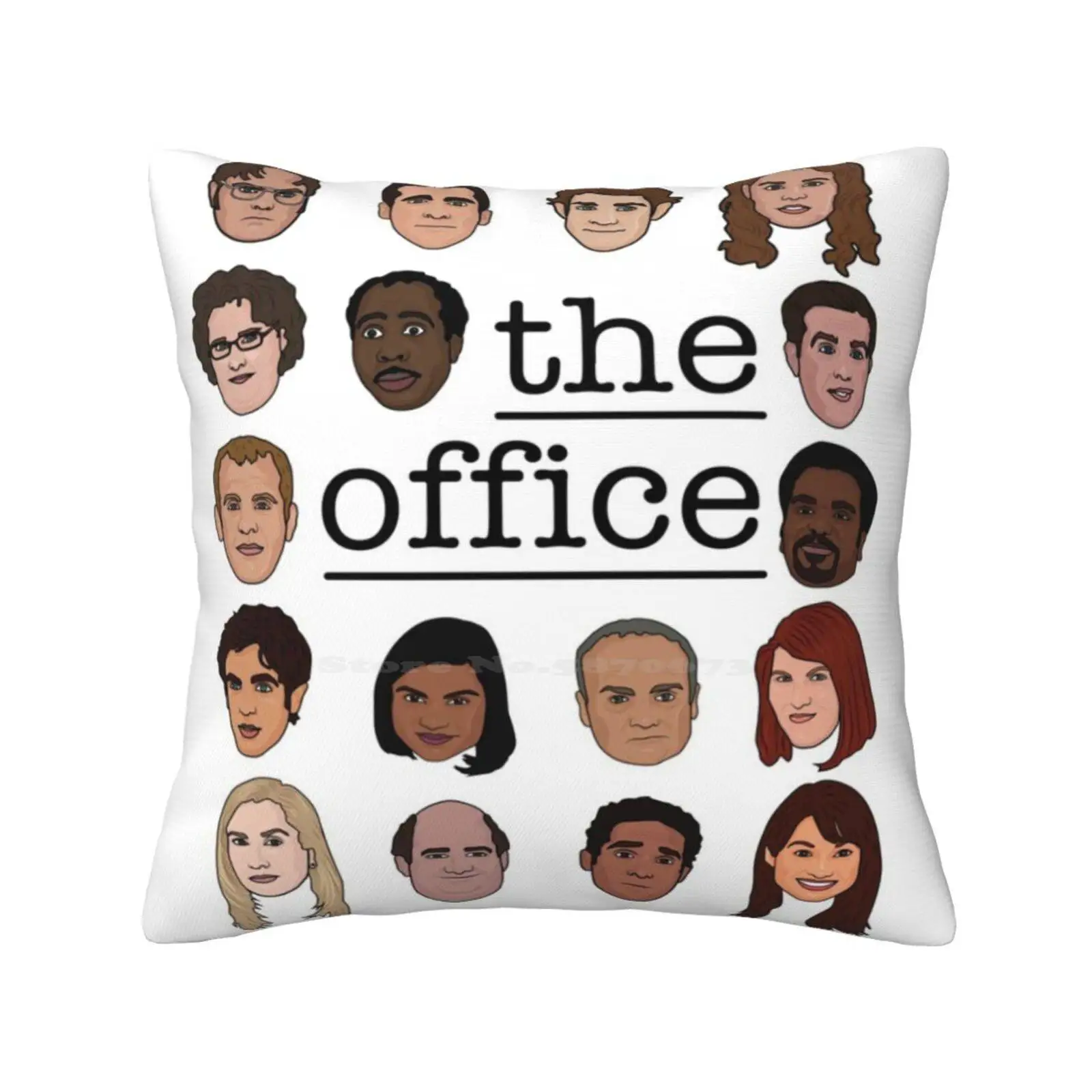 The Office Crew Throw Cushion Pillow Cover The Office Cast Nbc Tv Michael Dwight Schrute Jim Halpert Pam Beesly Angela Oscar