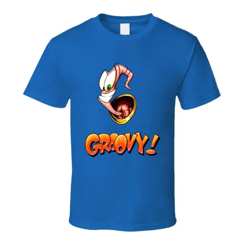 Earthworm Jim Groovy Video Game Player T Shirt
