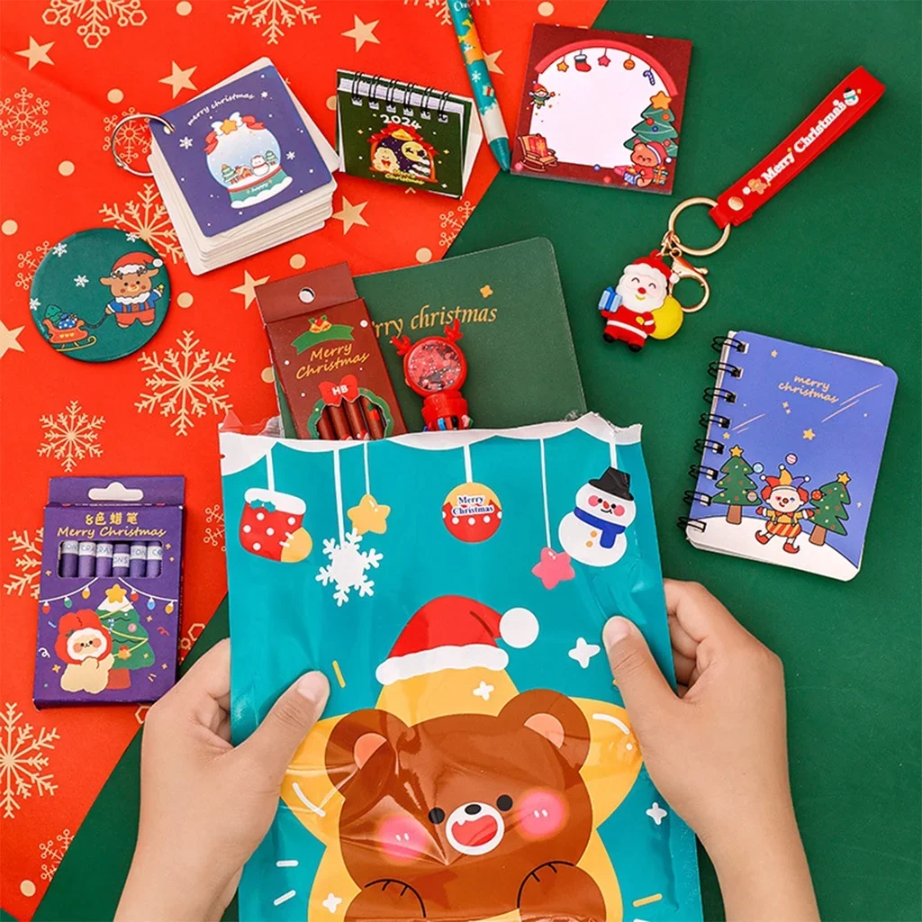 Christmas Gift Surprise Box Xmas Stationery Set Cartoon Lucky Bag For Girls Boys Children’s Rewards School Office Supplies