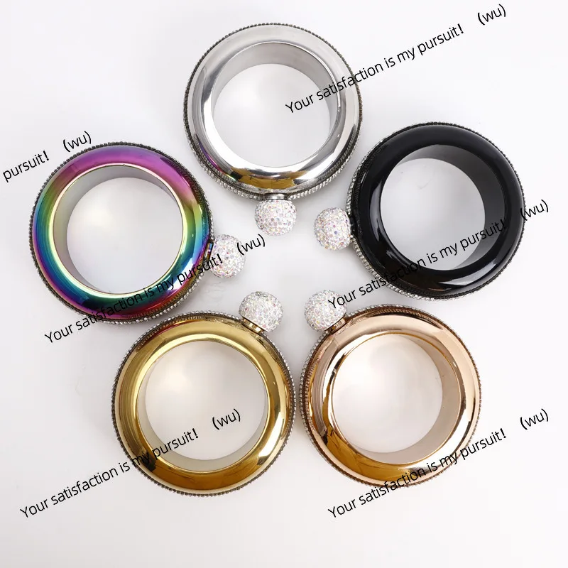304 Stainless Steel Bracelet Wine Jug, Portable 3.5 oz Round Bracelet Wine Jug