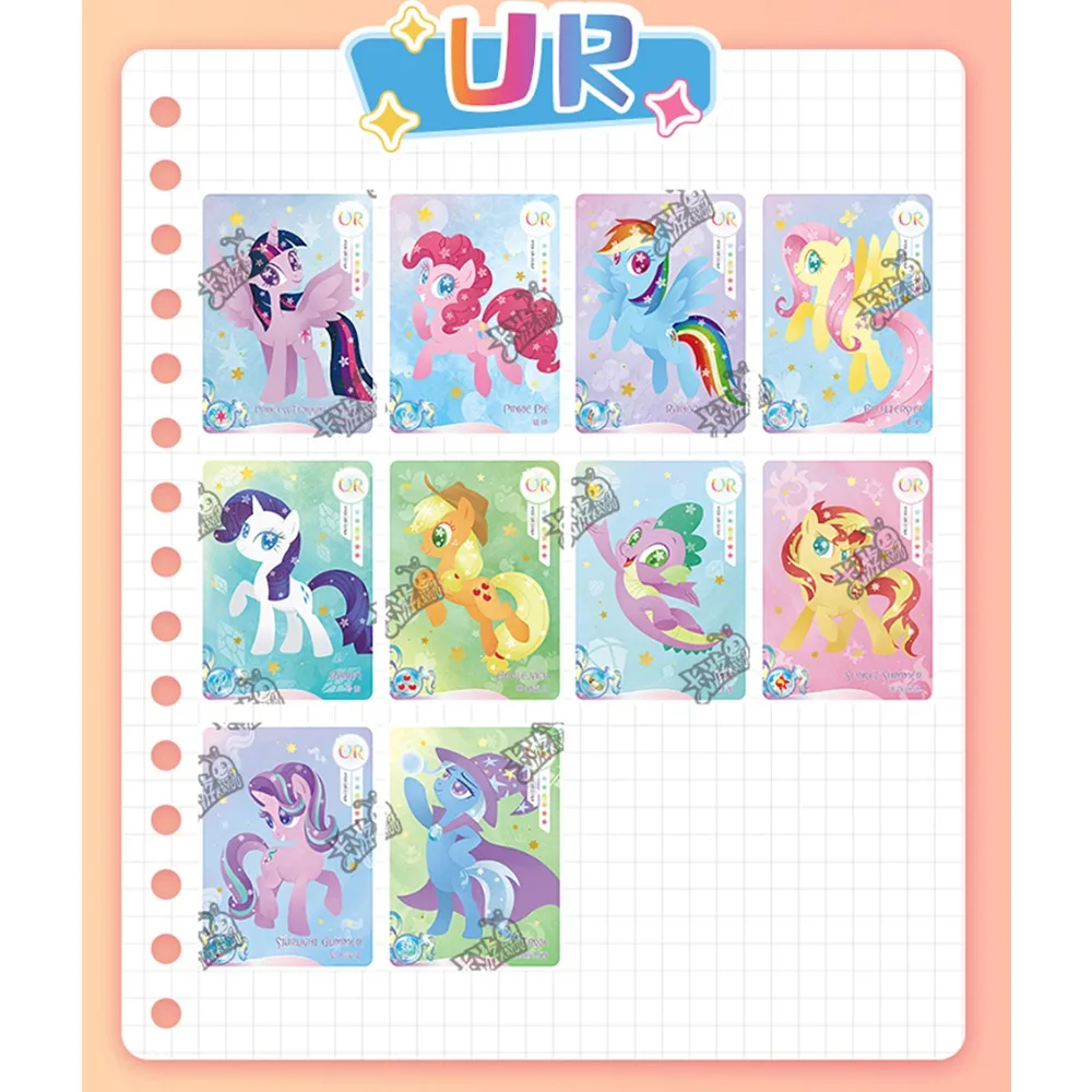 KAYOU My Little Pony Card Anime Applejack Scootaloo Colorful Puzzle Elements Friendship Eternal Card Collection Children Gifts