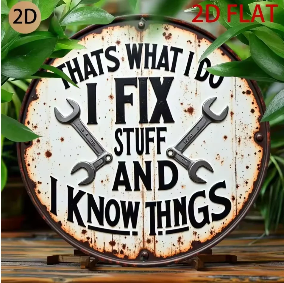 Vintage Heavy-Duty Distressed Metal Wall Sign 