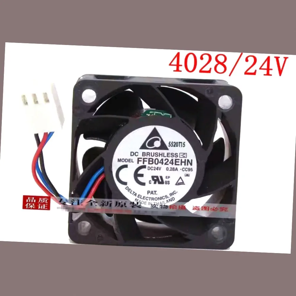 Delta Electronics FFB0424EHN DC 24V 0.28A 40x40x28mm 3-Wire Server Cooling Fan