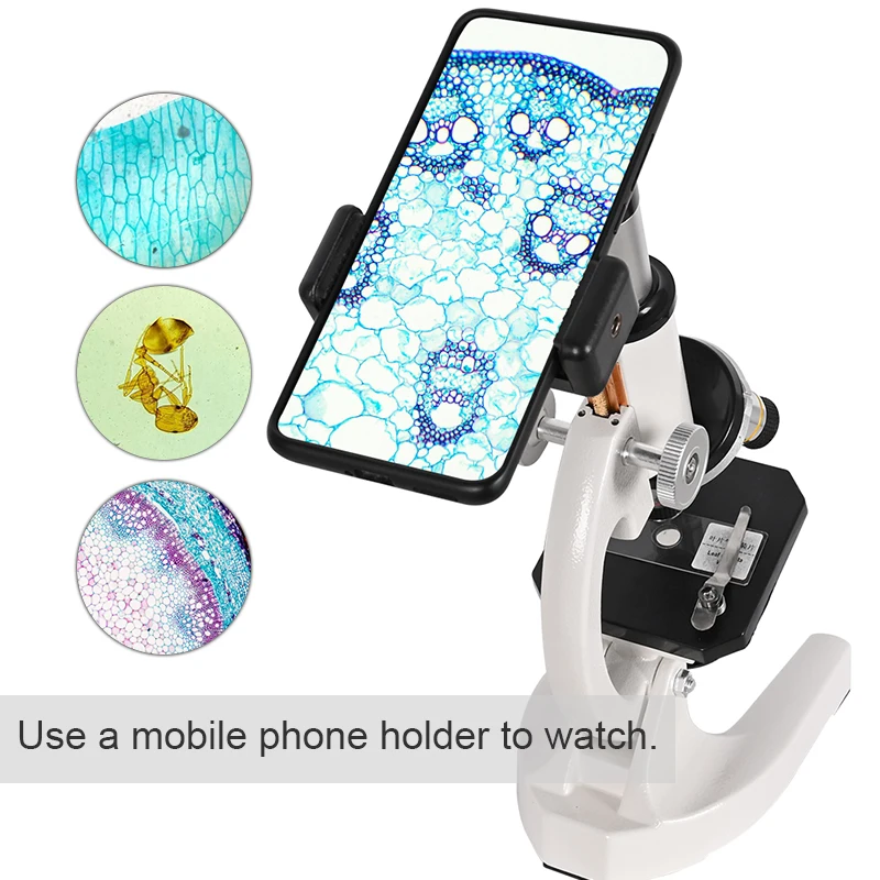 1.3mp electronic eyepiece monocular student learning education children biology microscope LED light mobile phone holder osl-023