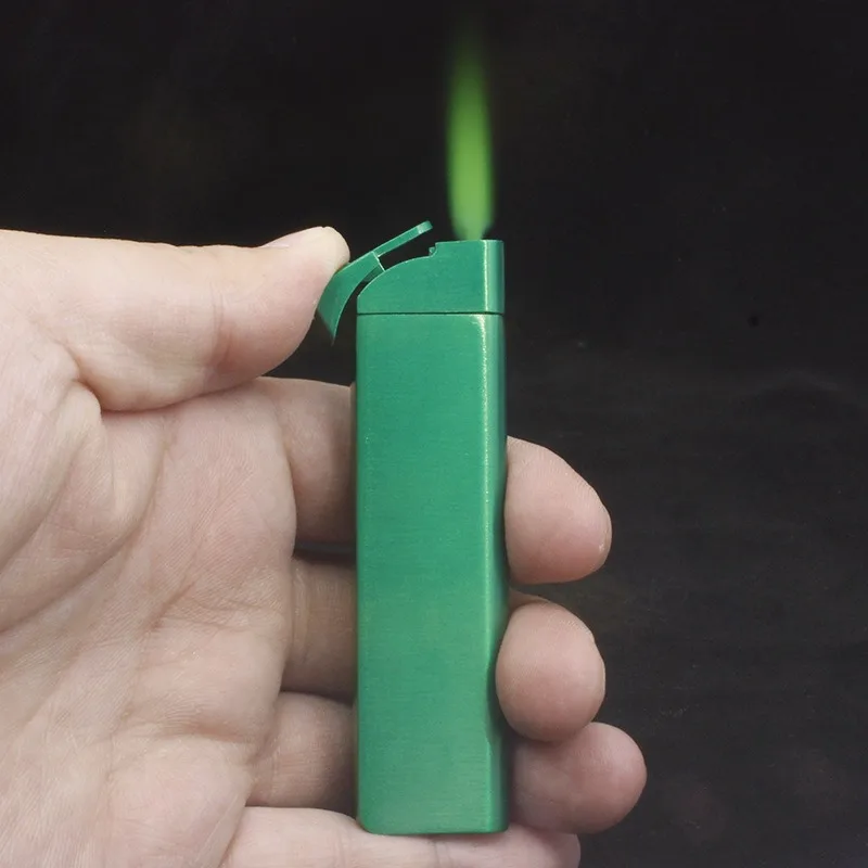 

Creative Mini Butane Gas Lighter Metal Green Flame Smoking Accessories and Portable Outdoor Multifunction High-Flame Lighters