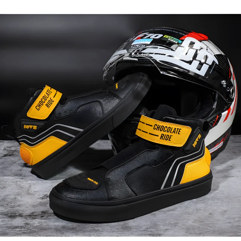 

Women's Motorcycle shoes Men's Motorcycle Boots Cycling Equipment Motorcycle Riding Boots Wear-resistant Outdoor Racing Shoes