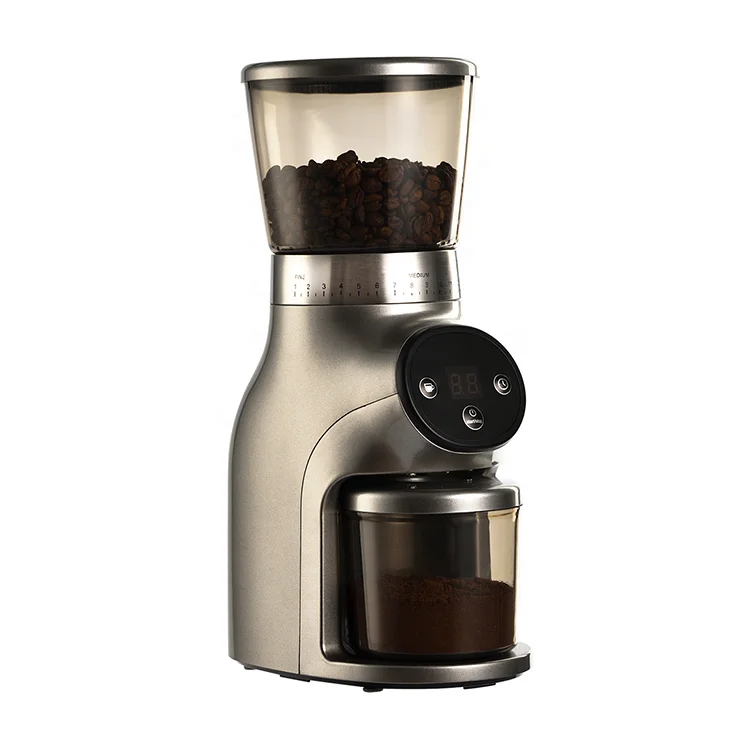 Small Grinding Coffee Grinder Burr 16 Adjustable Setting Espresso Coffee Burr Grinder