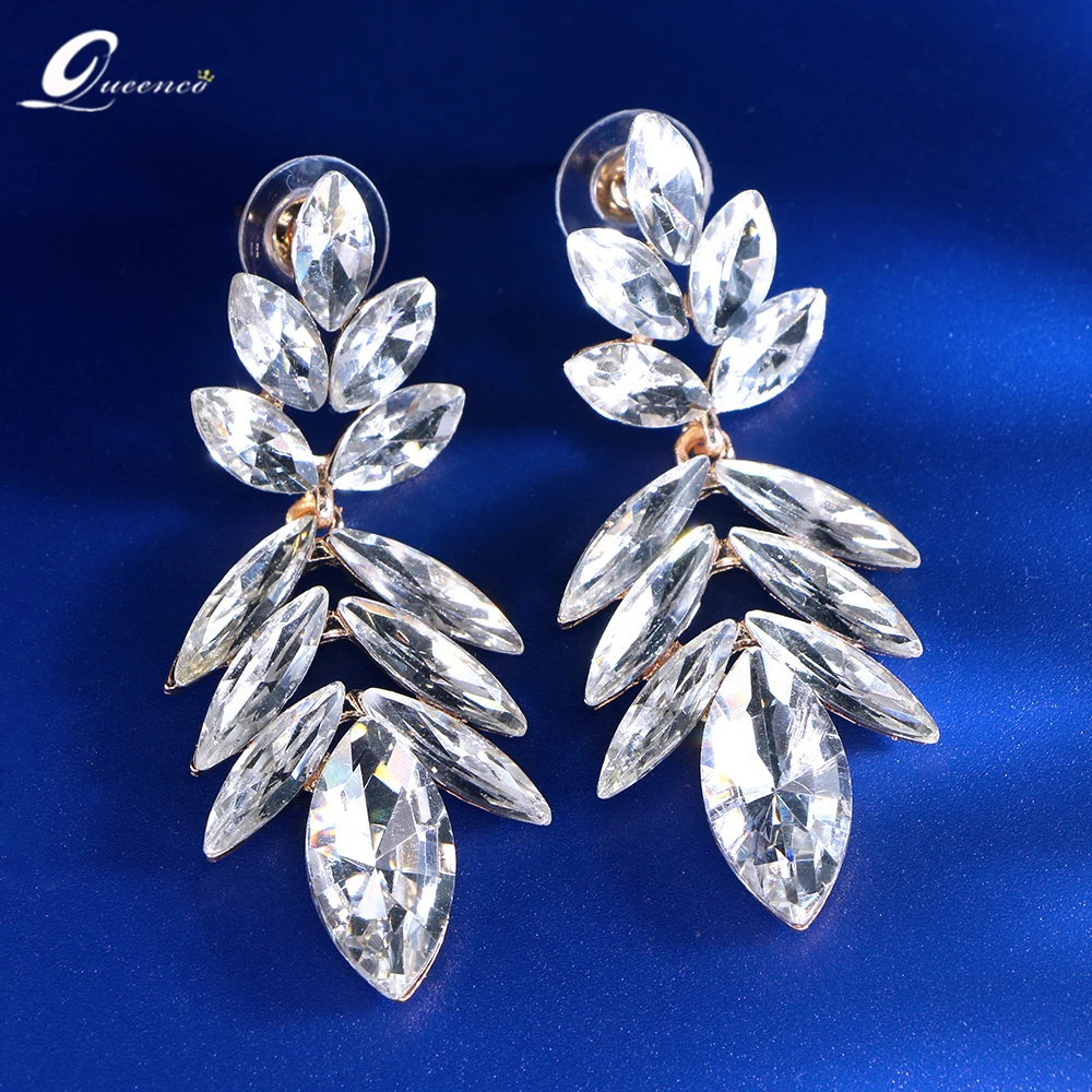 

New Fashion Hollow Big Crystal Earrings Alloy Glass Bride Korean Jewelry Free Shipping Offers Wedding Earring For Women