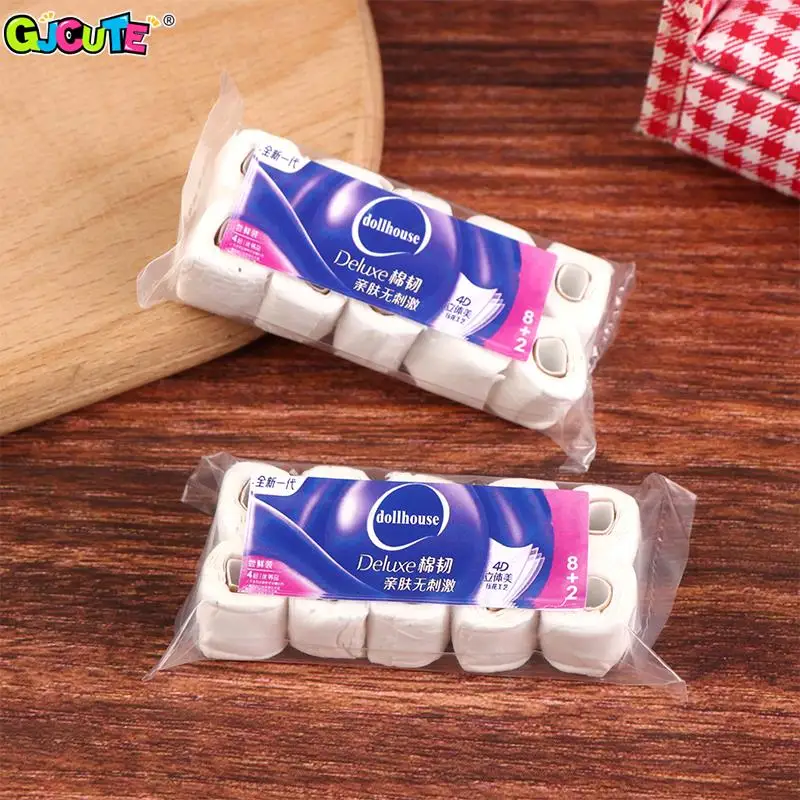 1:12 Dollhouse Miniature Paper Towel Roll Model Roll Of Tissue Home Decor Toy Doll House Accessories Kids Pretend Play Toys