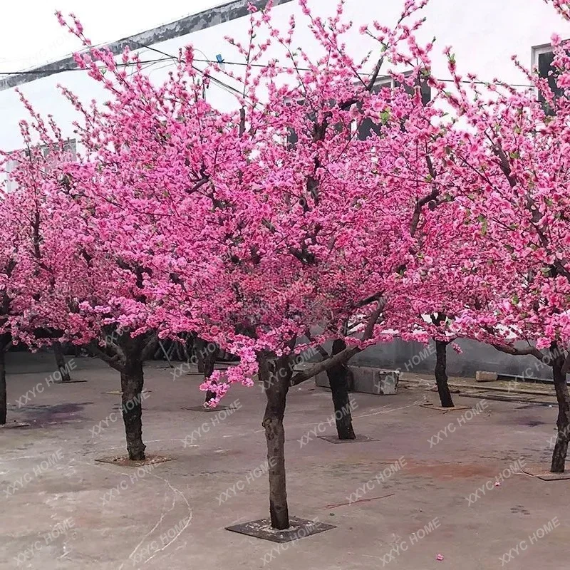 

JJSИмиллированное дерево с цветком персика, большое растение, имитация вишни, дерево желаний, украшение с цветком персика