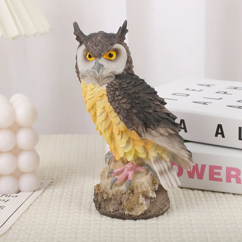 Owl Decor Statue Sculpture for Home Office  Bookshelf  TV Stand Halloween Decoration Resin Animal Sculpture Crafts