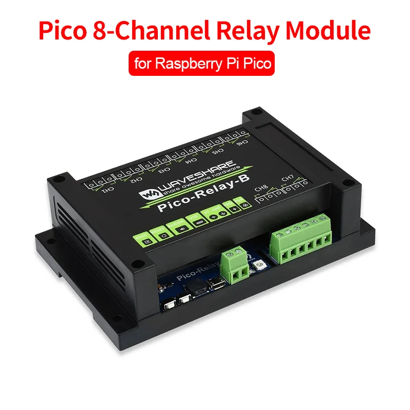 

Raspberry Pi Pico Industrial 8-Channel Relay Module For Raspberry Pi Pico Power Supply Isolation Photocoupler Isolation