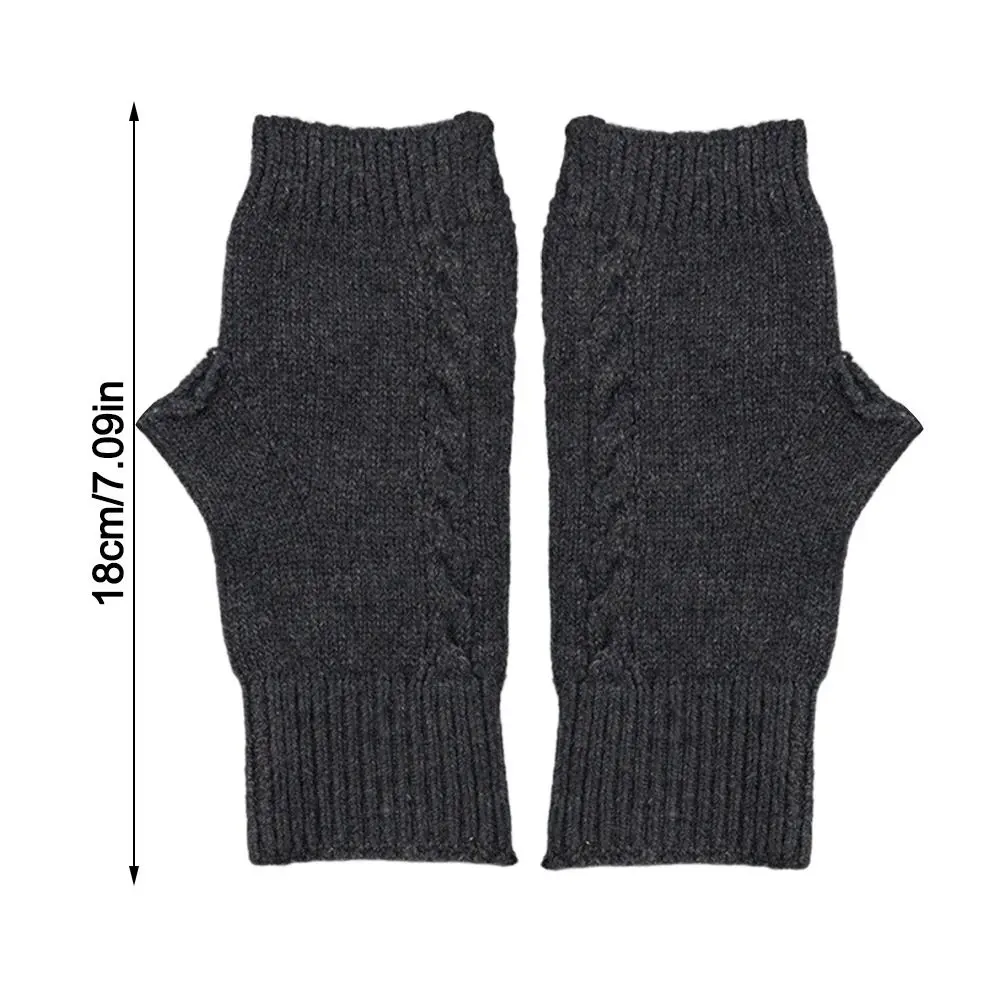 موضة مكشوفة إصبع نصف القفازات اليد حامي سميكة قفازات الكشمير الدافئة يندبروف الباردة برهان قفازات محبوكة للنساء فتاة