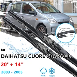 For Daihatsu Cuore Charade 2003 2004 2005 L250 L260 Front Wiper Blades Windshield Windscreen Window Brushes Cleaning Accessories